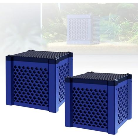 Lot de 2 Cubes Purificateurs d'eau pour Abreuvoir à Chevaux, Filtre Purificateur d'abreuvoir pour Bétail, Filtre Aquarium à Charbon Actif Cube Purification de l'eau pour Aquarium étang et Chevaux (1/5)