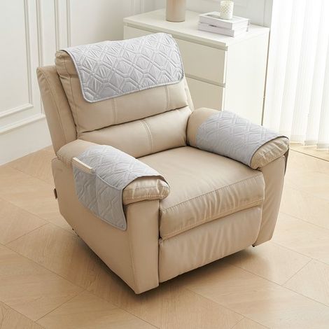 Housse d'accoudoir 3 pièces pour canapé, housse d'accoudoir pour méridienne, housse d'appui-tête, housse antidérapante pour fauteuil, housse de meuble pour canapé (méridienne 1 place) (1/5)