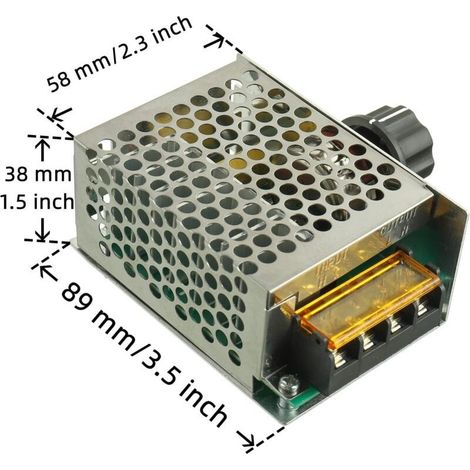 4000W Hochleistungs-SCR-Elektronik-Spannungsregler 220V AC Motordrehzahlregler Dimmer Thermostat (1/3)