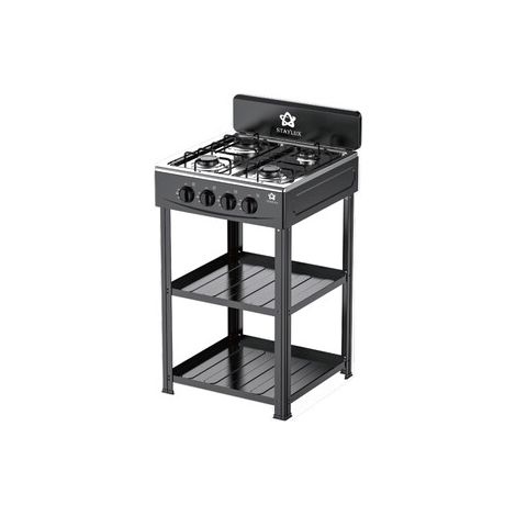 CUCINA 4 FUOCHI 2 MENSOLE BOMBOLA 49X49 CM NERO