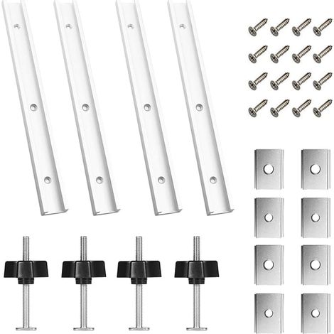 Table Saw Rail Aluminium T Track 400mm M8 M6 T Rail for Woodworking Tool (1/4)