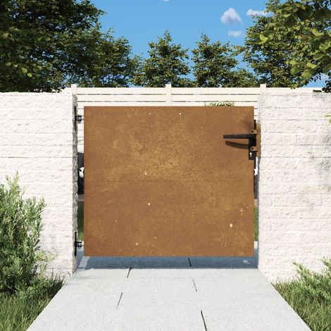 Portail de jardin Portail de clôture Portillons de jardin 85x75 cm acier corten XRJR566973 (1/5)