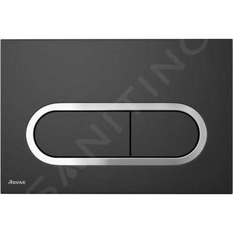 Ravak Chrome - Plaque de déclenchement, noir mat/chrome X01797 (1/5)