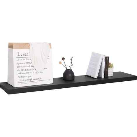 WOLTU Wall Storage Shelf CD Media Storage Rack 40 x 22.9 x 3.8 cm Black (1/5)