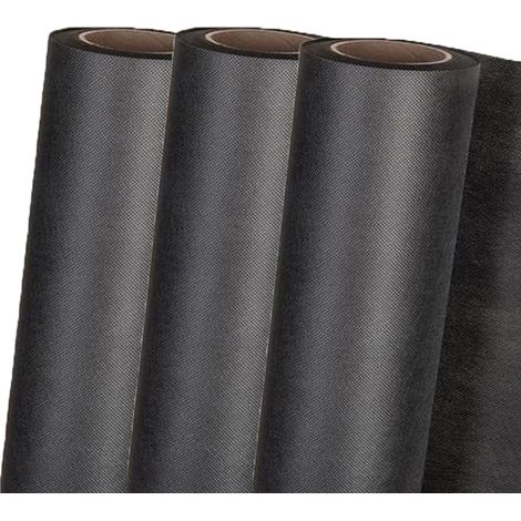 3 Rotoli di Telo per pacciamatura nero permeabile - Telo anti erbacce - 3 rotoli da 10 metri per un totale di 30 metri (1/5)