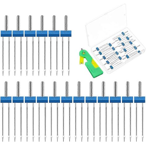 18 aiguilles doubles pour machine à coudre-- (1/5)