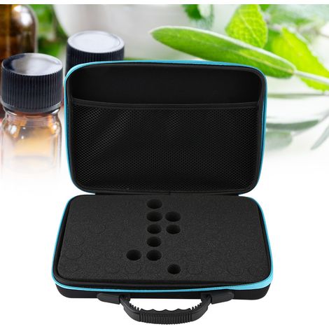 Transportkoffer für ätherische Öle, Hartschalenkoffer, 60 Fläschchen, geeignet für Fläschchen mit 5 ml und 15 ml Inhalt (Blau) (1/5)