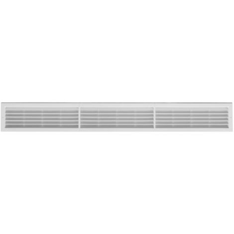 First Griglia da incasso con rete antinsetti L 1042 XH 130mm e foro 1008 x 96mm in ABS di colore bianco per ventilazione in ambienti interni ed esterni