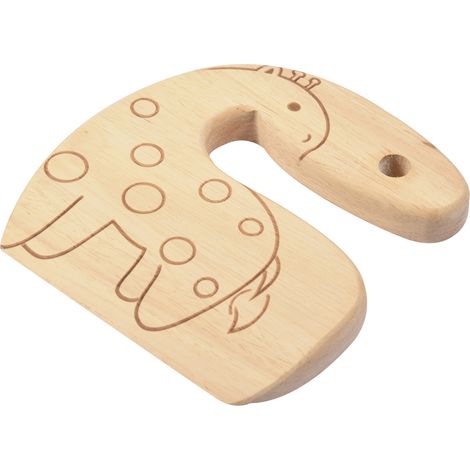 Set de 7 couteaux d’apprentissage en bois – Forme de girafe – Lames dentelées pour couper fruits et légumes sans danger (1/5)