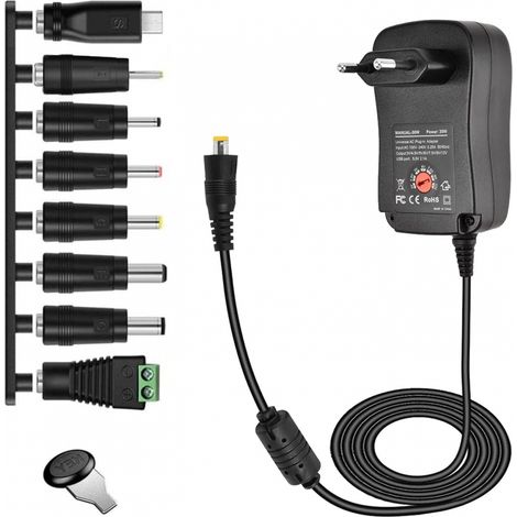Alimentation Universelle AC DC Adaptateur Multi avec Port USB pour Household Electronics Router Speaker Lamp 4.5v 7.5V 30W 12V 3V 5V 6V 9V (1/5)