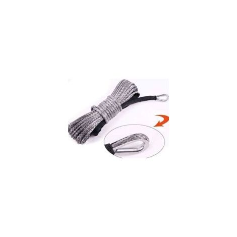QORVA-Câble de treuil synthétique 6mm x 15m – Charge 7700lbs – Résistance aux UV et intempéries – Pour treuils SUV, ATV, camions
