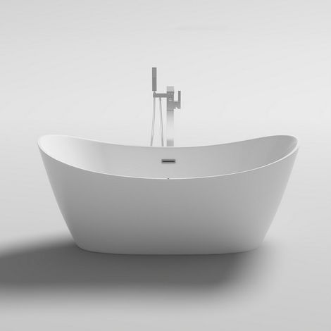 Bagno Italia Vasca da bagno 170x80x72 cm centro stanza freestanding bianco lucido stile moderno design (1/3)
