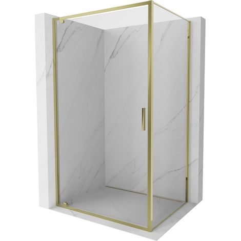 Mexen Exo Duschkabine, schwenkbar 70 x 100 cm, transparent, gold - 8181-070-100-50-00