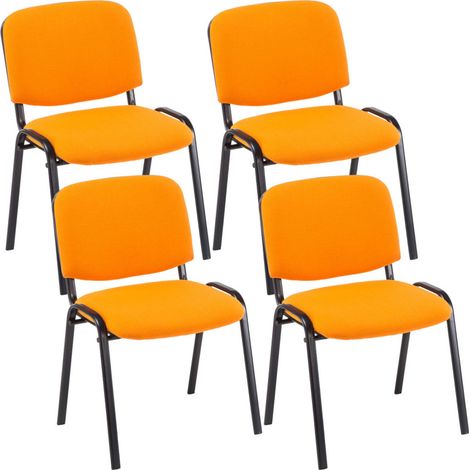 4er Set Besucherstuhl Ken Stoff orange (1/5)