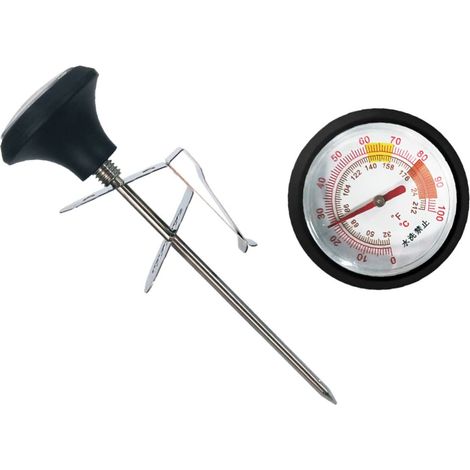Thermomètre Viande Inoxydable avec Clip et Manchette Silicone (1/5)