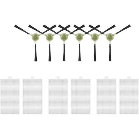 Lot de 12 pièces de rechange kit d'accessoires pour Lefant M330 Pro pièces pour aspirateur robot filtres HEPA brosses latérales (1/5)