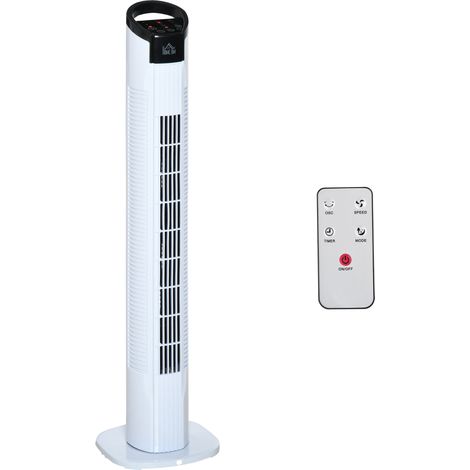 Ventilatore a Colonna Ø20x78,5 cm 3 Velocità Bianco