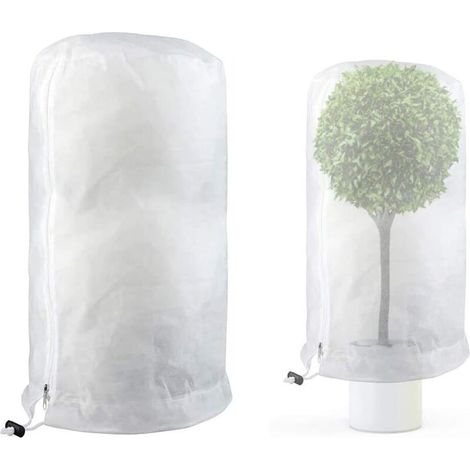 Voile d'hivernage, Protection hivernale pour plantes, 140 x 200 cm, tente d'hiver pour plantes, respirante, indéchirable, réutilisable, protection contre le gel, sac de protection pour plantes (1/5)