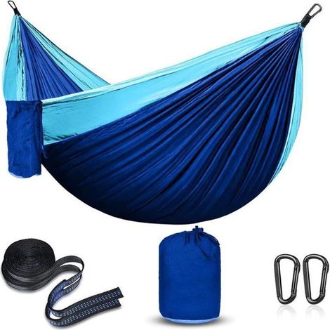 Ultralight camping hammock with carry bag, perfect for travel and backyard. Breathable and portable.