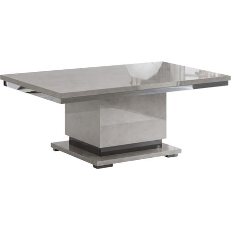 Table basse pied central aspect ciment et anthracite - LIBECCIO (1/5)