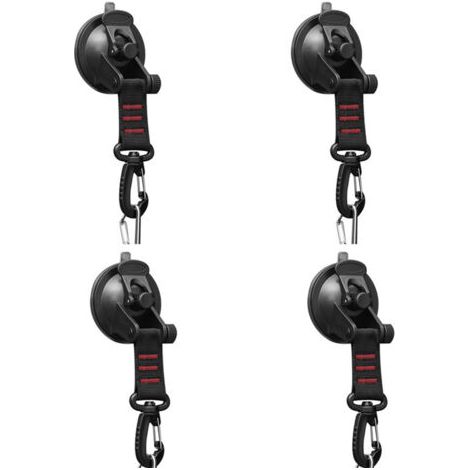 Juego de 4 ganchos con ventosa extrafuertes – Ganchos de pared de hasta 10 kg – Rojo