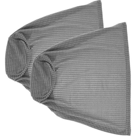 Housses d'accoudoirs de canapé, style minimaliste, matière polaire, gris clair, dimensions : 42,00 x 17,00 x 10,00 cm, résistantes, lot de 2. (1/5)