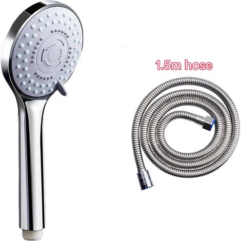 Pommeau de douche réglable à cinq vitesses, ensemble de douche de salle de bain, chauffe-eau, pommeau de douche domestique avec tuyau (1/5)