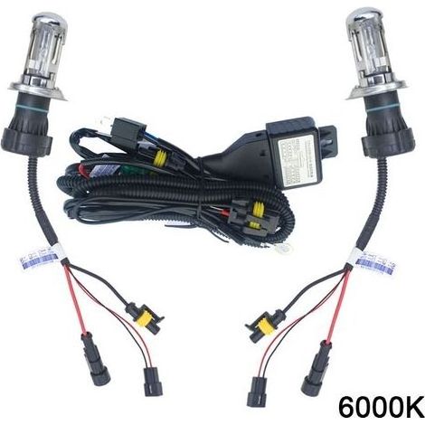 Xenon-HID-LED-Lampen, 35 W H4 Xenon-HID-Bi-Xenon-Scheinwerfer-/Abblendlicht-Ersatzlampen – 6000 K (1/5)