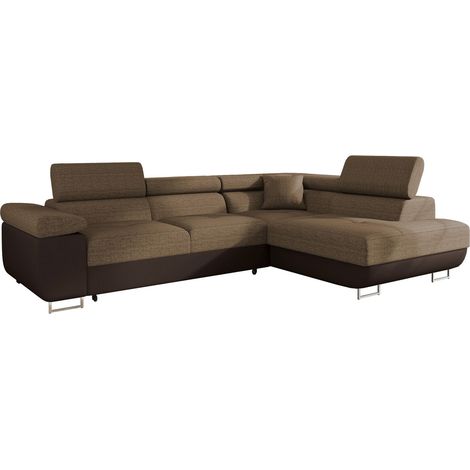 Sofá rinconero Comfivo Vinetum, Soft 066 + Lux 03, Función de descanso, Almacenaje, 274x203x70cm, 0 (1/5)