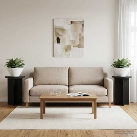 Soporte de plantas 2 pcs Negro Ø29,5 x 40 cm