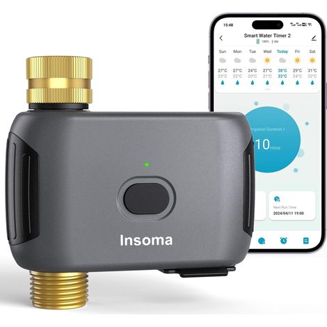 Minuteur d'eau WiFi pour tuyaux d'arrosage, minuterie Intelligente d'arrosage, télécommande par Application, minuterie de Tuyau WiFi, Commande vocale, Retard de Pluie et Mode Manuel (1/5)