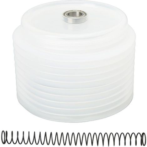 Bac de récupération des poussières pour scie cloche 125 mm avec couvercle inférieur transparent en silicone et ressort pour perçage (1/5)