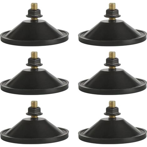 6 ventouses robustes et épaisses, plaques de fixation en PVC transparent avec vis de 5,5 cm, adhésif ultra-résistant pour le verre (1/4)