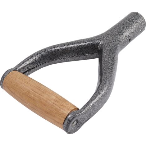 Manche de pelle en Y 12,22 pouces diamètre intérieur, poignée en bois de remplacement pour outil de jardinage, bêche et râteau, argenté (1/5)