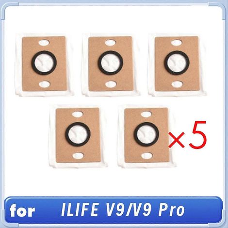 Lot de 5 sacs à poussière PX-F064 pour aspirateur robot ILIFE V9/V9 Pro à vidage automatique. (1/5)