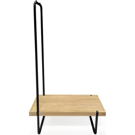 Meuble d'Entrée avec Portant "Ben" 90cm Naturel (1/5)
