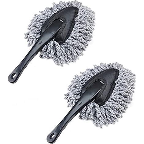 Lot de 2 brosses à dépoussiérer en microfibre ultra douces pour nettoyage intérieur de voiture et maison (1/5)
