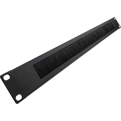 Brosse Plate/Panel câble Gestion 1U pour 19 inch Données Schrank en Noir [1U] (1/5)