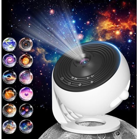 Projecteur D'Étoiles Et Planétarium 13-En-1 Pour Chambre À Coucher – Musique Bluetooth Et Bruits Blancs – Veilleuse De Plafond Avec Minuterie (1/5)