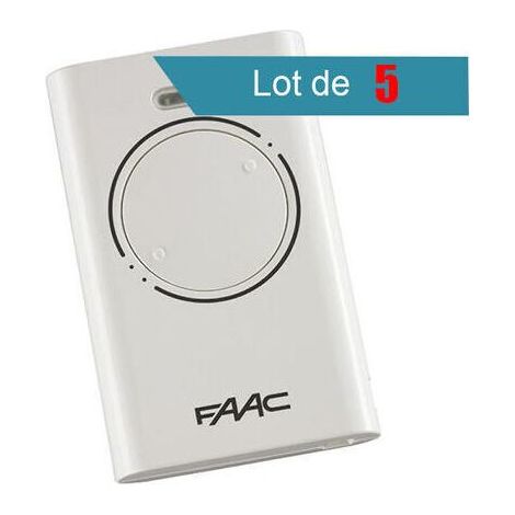Télécommande FAAC XT2 433 SLH BLANC Pack de 5 (1/2)