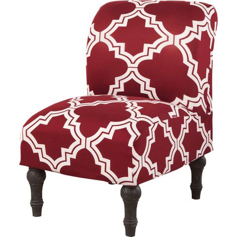 Armless chair covers, stretchable and removable, insect-repellent furniture covers, washable stretch sofa covers for home and hotel use (red mesh, polyester) (1/5)