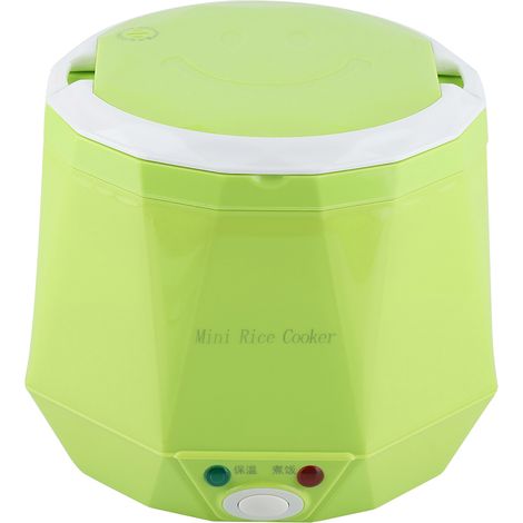 Cuisinière électrique portable 24V 140W 1,6L, cuiseur à riz multifonction et cuit-vapeur pour camion, vert (1/5)