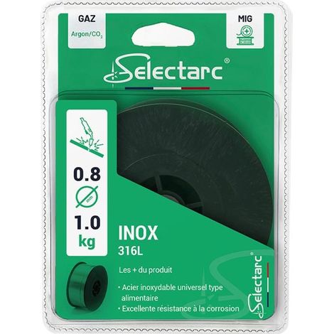 Fil Mig Inox 316L D100 0,8Mm (1Kg) Selectarc