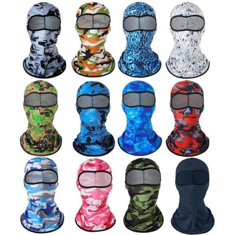 Cagoule - Bandana Élastique Respirant Anti-transpiration Pour Randonnée Vélo Pêche 23 x 40 cm Spandex-Lycra 1 Pièce (1/4)