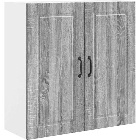 Maison Exclusive - Armadietto a muro PORTO Grigio Sonoma 80 x 31 x 80 cm