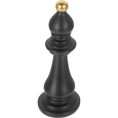 Sculpture D'échecs Créative Structure Robuste et Design Élégant en Résine Noire Décor Chic et Léger pour Bureau ou Décoration de Voiture (1/5)