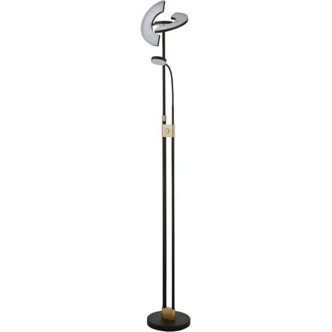 Lampadaire Gio 32W LED Noir Laiton (1/3)