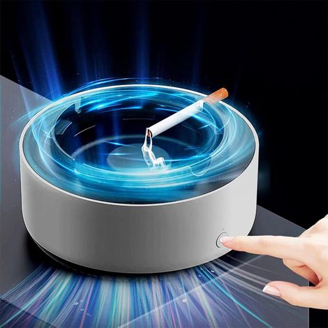 Purificateur d'air 2 en 1,cendrier multifonctionnel sans fumée avec filtre pour la maison, l'intérieur,la voiture et le bureau gris (1/5)
