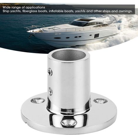 Main courante de bateau à base ronde, angle de 90°, 22 mm, en acier inoxydable, accessoires nautiques (1/4)