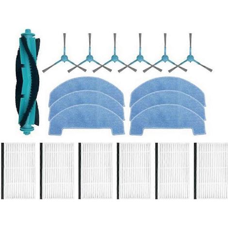 Pièces de rechange pour aspirateur Conga 2499 Ultra Home Advanced/Titanium/X-Treme : brosse rotative, filtre HEPA, chiffon de nettoyage et sac à poussière (1/5)
